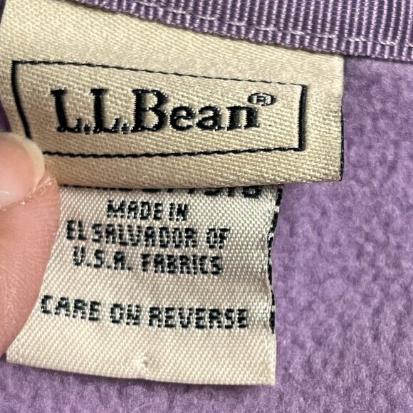 LL Bean Fleece Pullover Womens Small Lavender V Neck Sweater Cozy Winter Casual - Picture 4 of 10